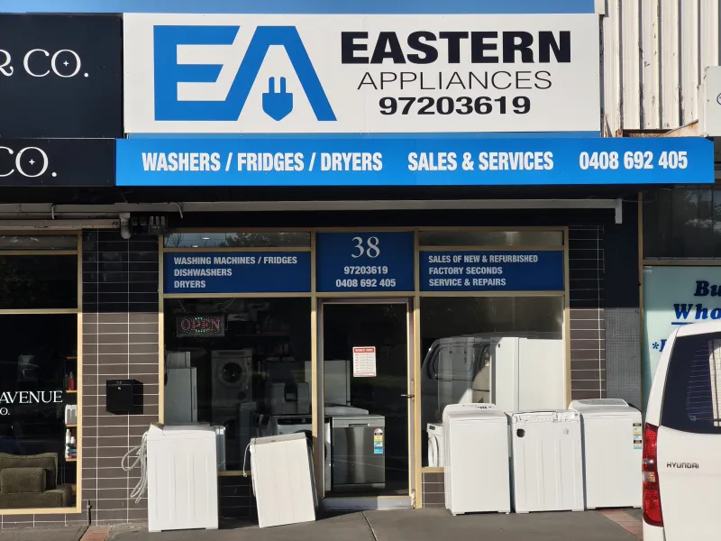 Eastern Appliances storefront at 38 Canterbury Road, Heathmont